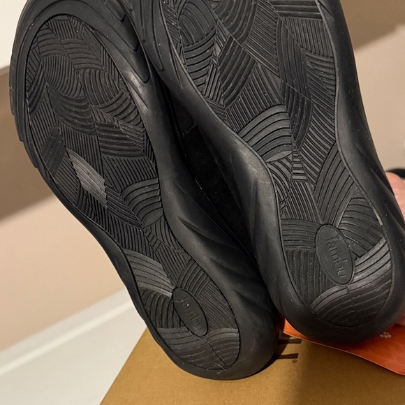 New Jambu Black Suede Mules with Gray Trim - Picture 3 of 5